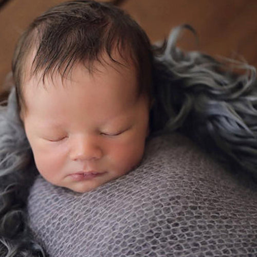 Newborn Baby Boy Girl Faux Mohair Wrap Knit Photography Prop Baby Photo Prop
