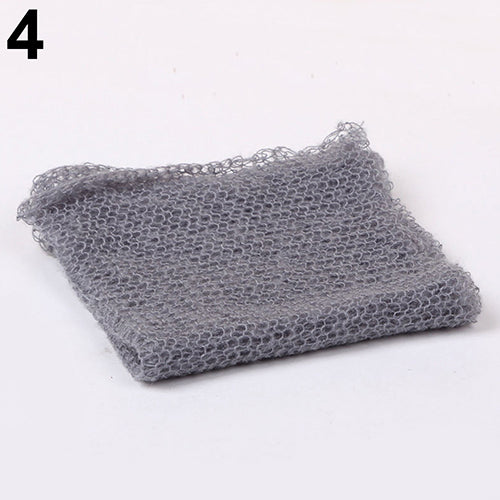 Newborn Baby Boy Girl Faux Mohair Wrap Knit Photography Prop Baby Photo Prop