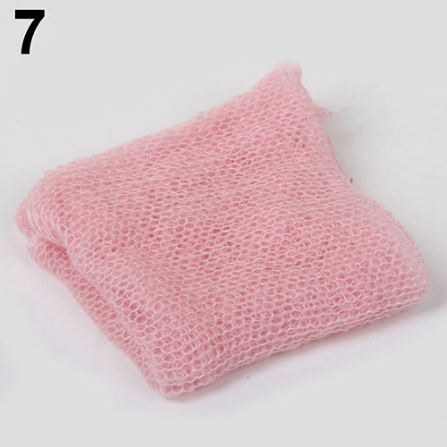 Newborn Baby Boy Girl Faux Mohair Wrap Knit Photography Prop Baby Photo Prop