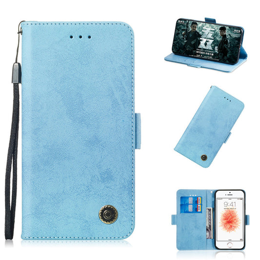 For iPhone 5S SE Case Flip Stand Wallet Retro PU Leather Cover design Mobile Phone Bags With Card slot function