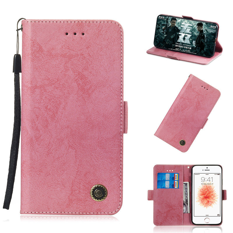 For iPhone 5S SE Case Flip Stand Wallet Retro PU Leather Cover design Mobile Phone Bags With Card slot function