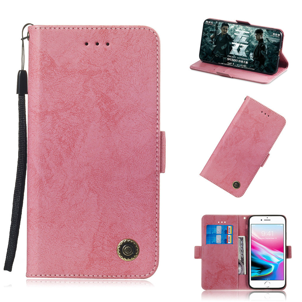 For iPhone 7 Case Flip Stand Wallet Retro Leather Cover design Mobile Phone Bags With Card slot function For iPhone 8