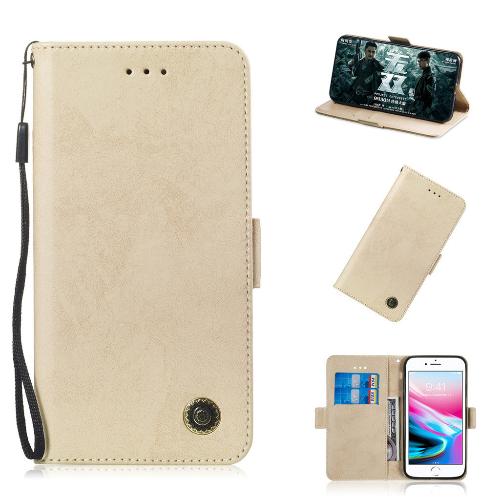 For iPhone 7 Case Flip Stand Wallet Retro Leather Cover design Mobile Phone Bags With Card slot function For iPhone 8