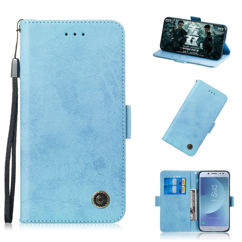 For Samsung Galaxy J730 J7 2017 European version Case Flip Stand Wallet Retro Leather Cover design With Card slot function