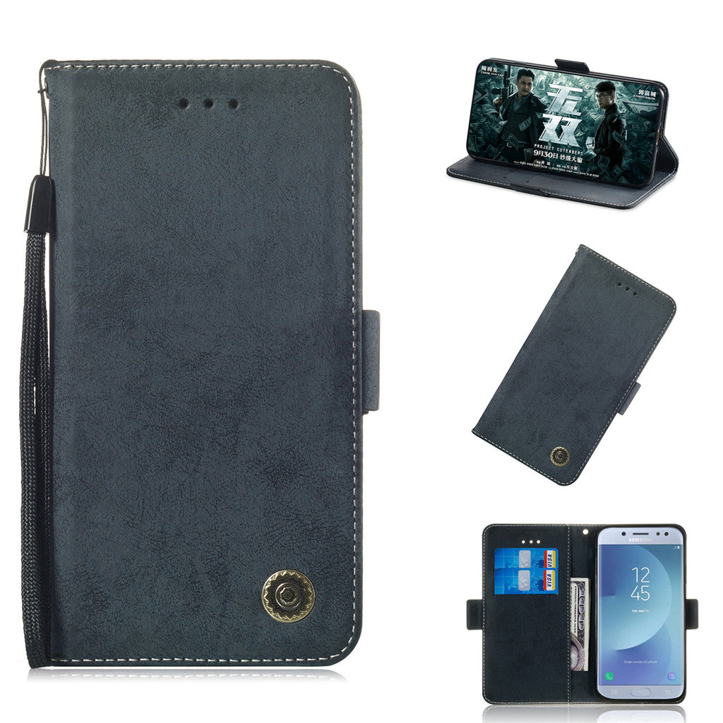 For Samsung Galaxy J730 J7 2017 European version Case Flip Stand Wallet Retro Leather Cover design With Card slot function