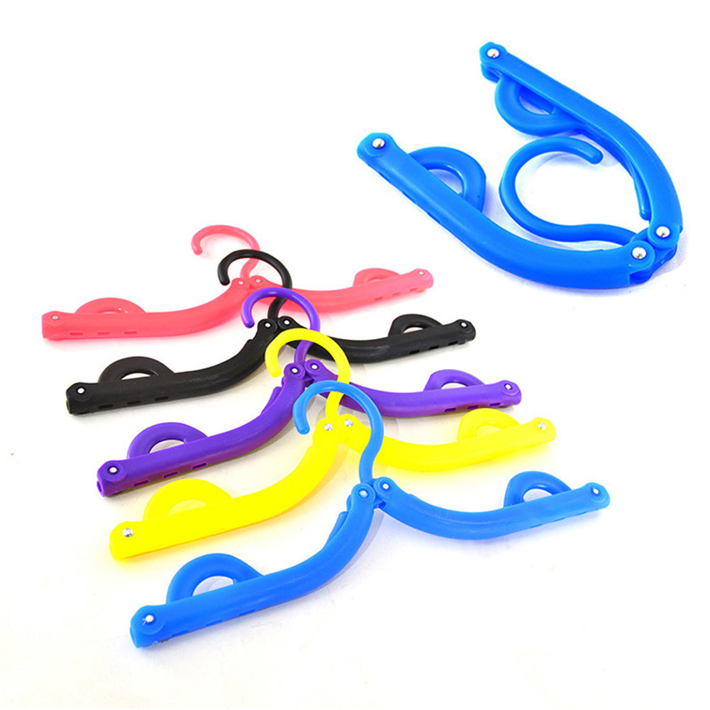 Portable Collapsible Hanger Plastic Anti-skid Clothes Holder Travel Drying Rack