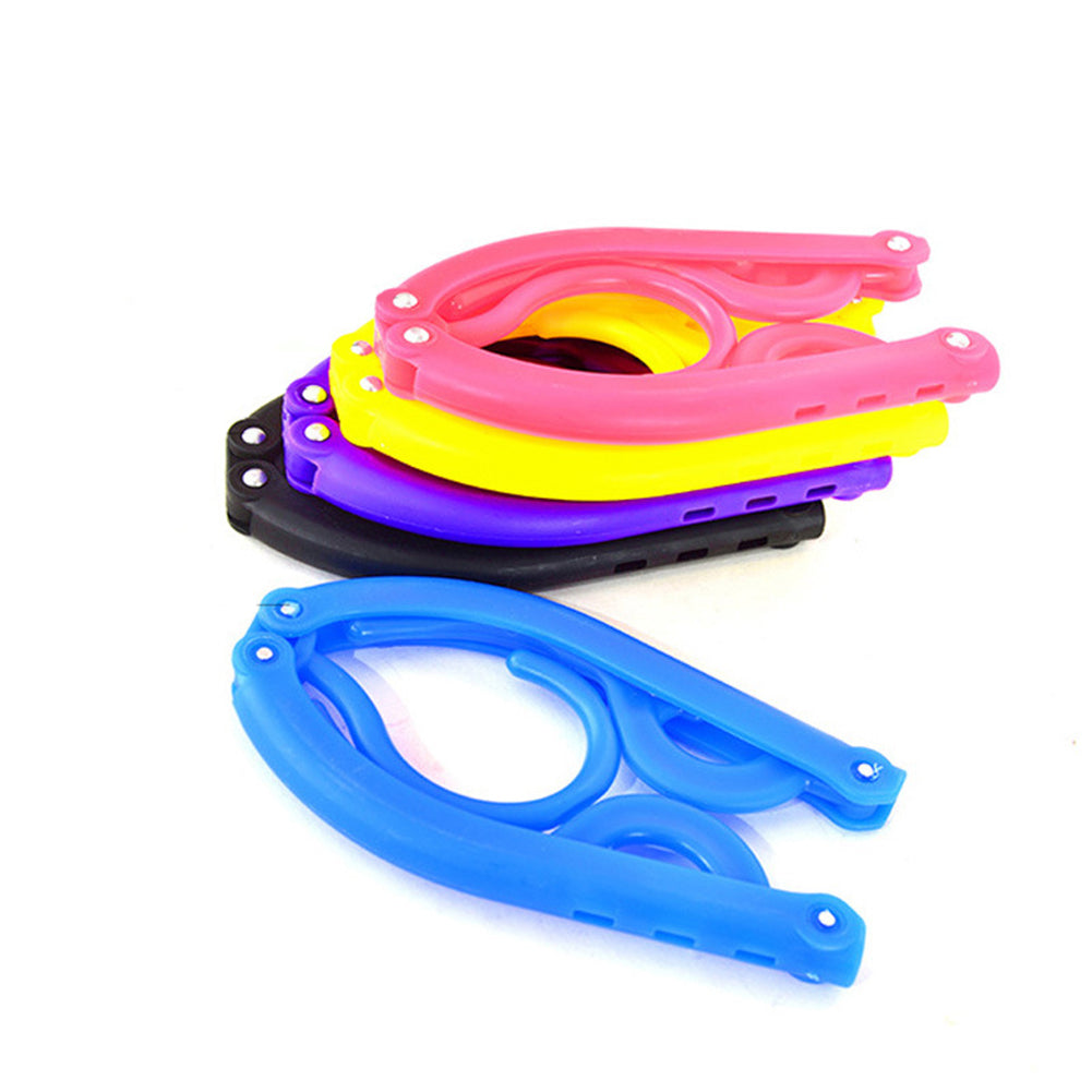 Portable Collapsible Hanger Plastic Anti-skid Clothes Holder Travel Drying Rack