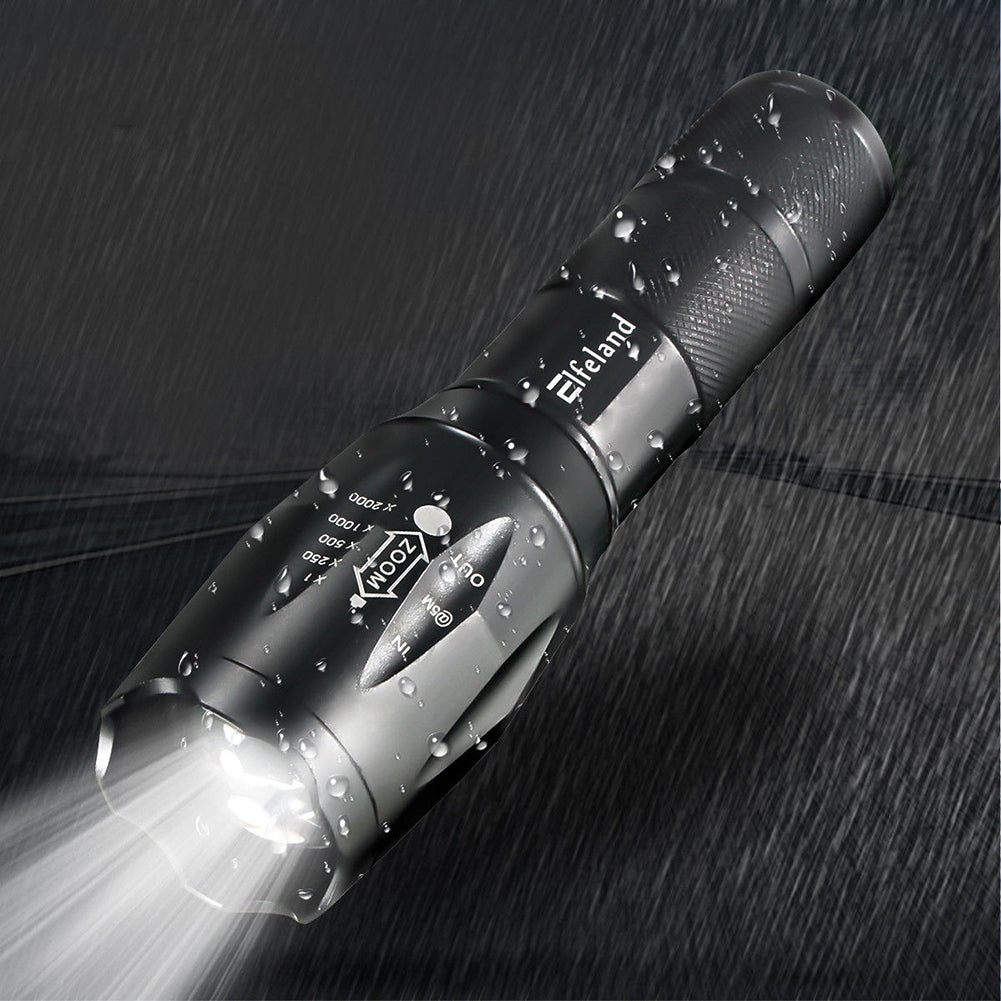 Super Bright Outdoor Tactical 5 Mode Flashlight T6 LED Zoomable Torch Lamp Light