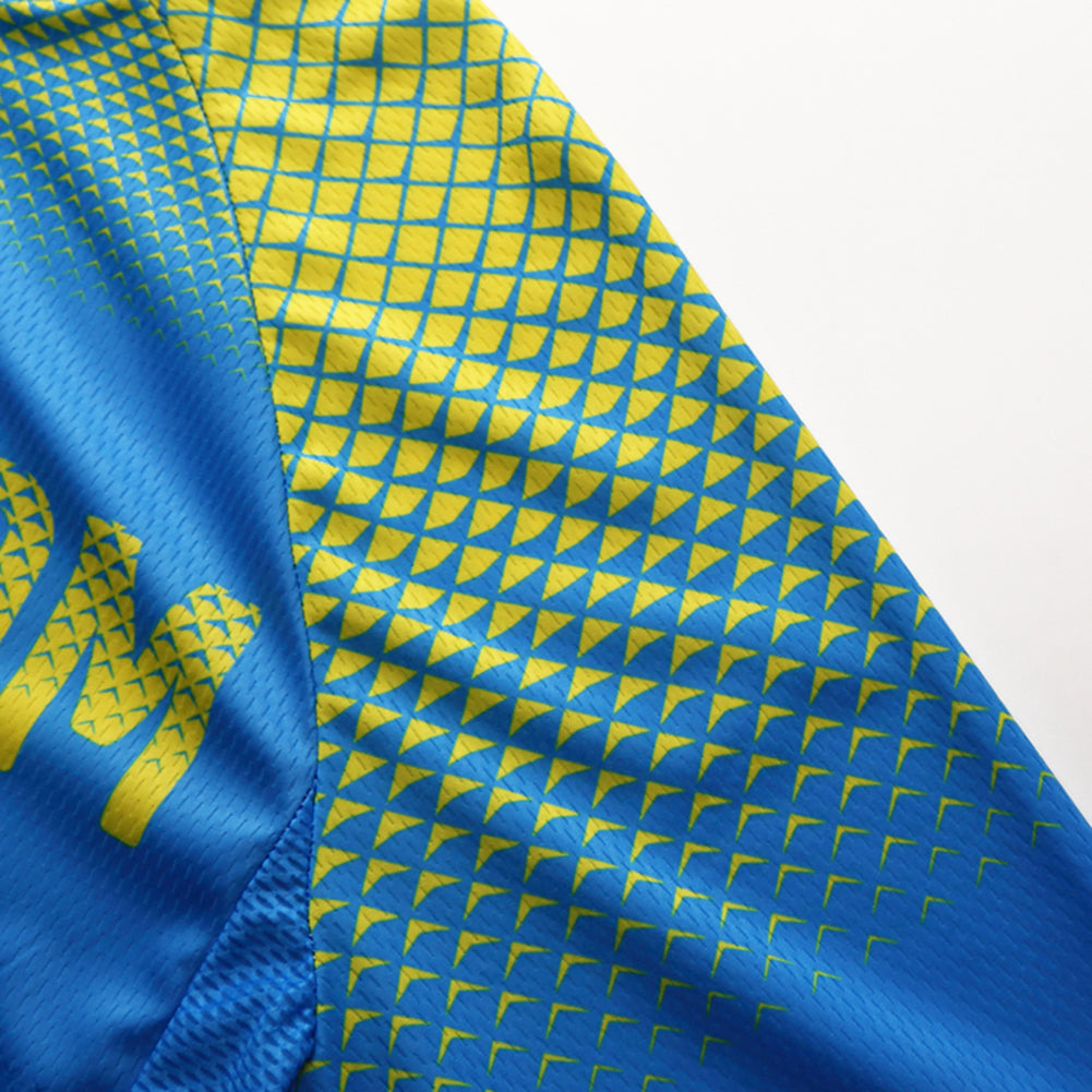 Men's Fashion Sporty Quick Dry Racing Cycling Stand Collar Long Sleeve Top