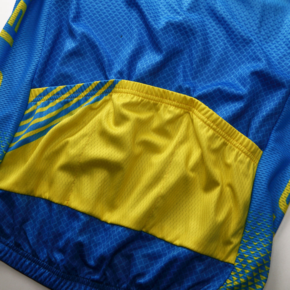 Men's Fashion Sporty Quick Dry Racing Cycling Stand Collar Long Sleeve Top