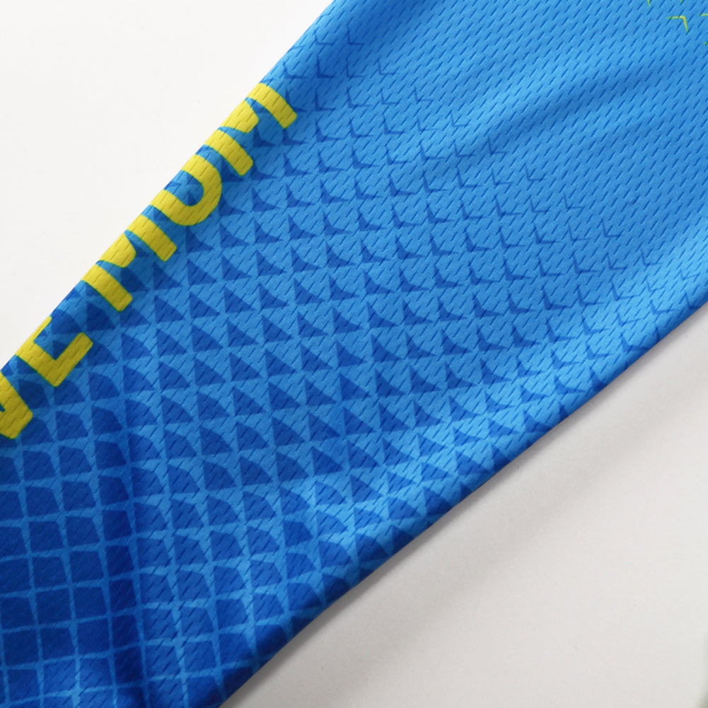 Men's Fashion Sporty Quick Dry Racing Cycling Stand Collar Long Sleeve Top