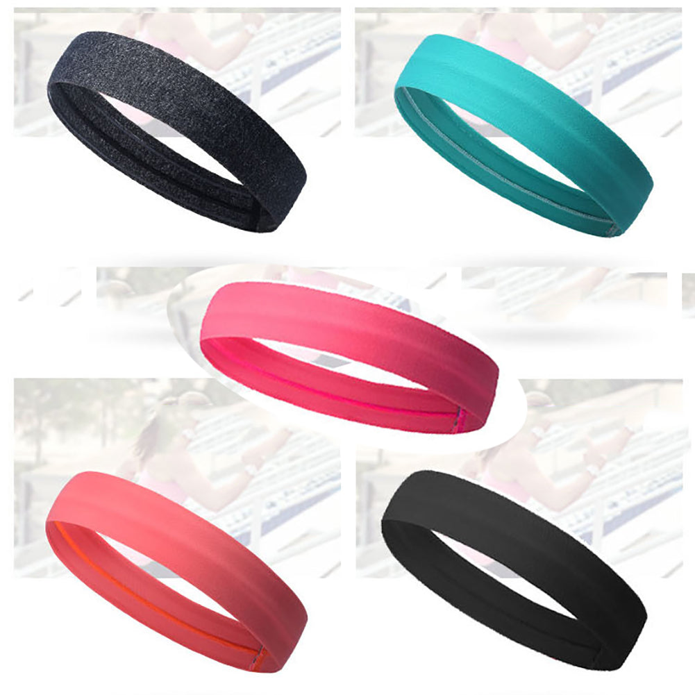 Women Sport Headband Yoga Cycling Fitness Exercise Hairband Elastic Sweatband