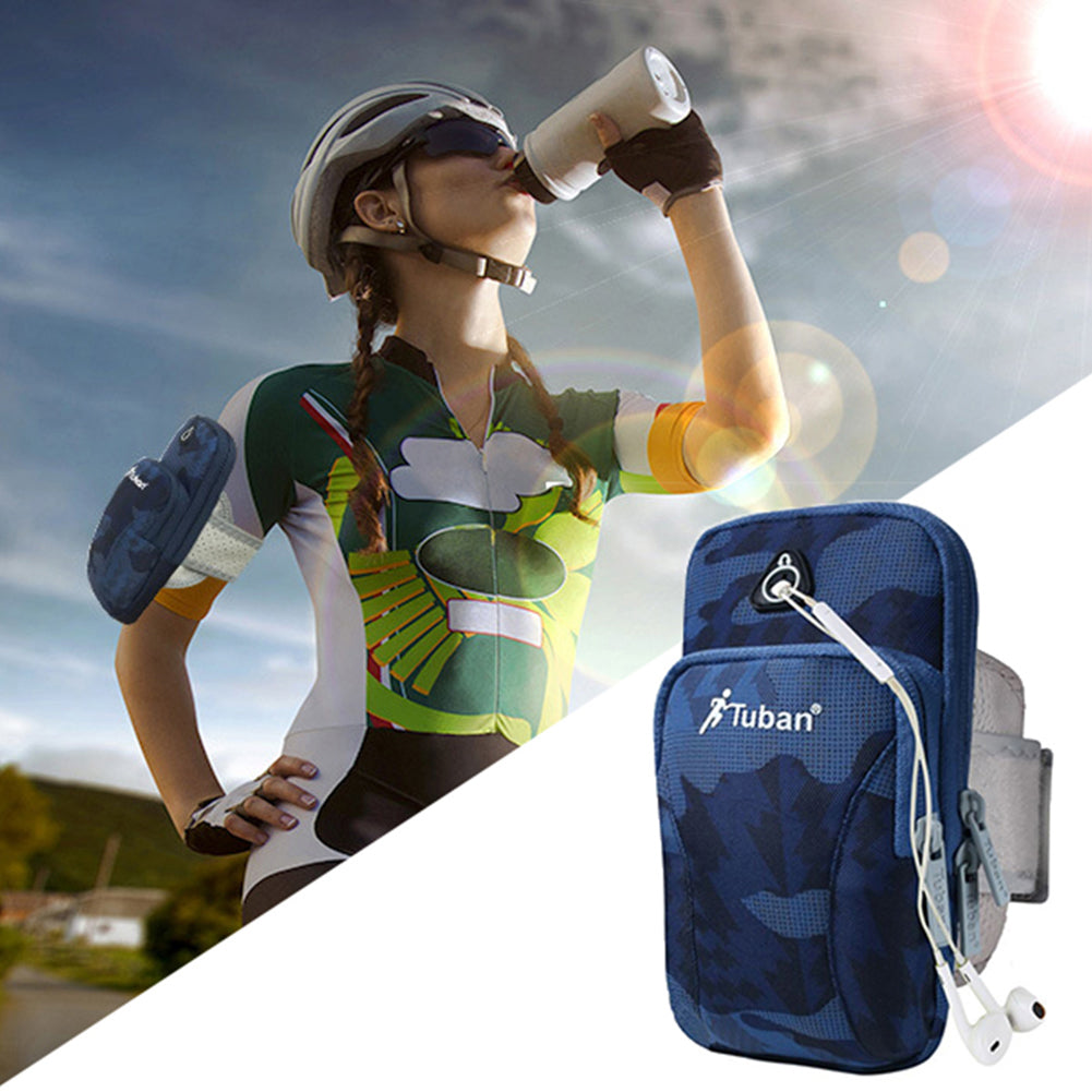 Sport Fitness Running Wrist Armband Bag Phone Holder Pouch with Earphone Hole