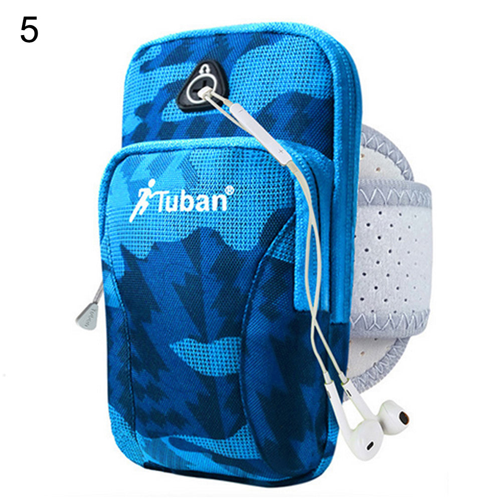 Sport Fitness Running Wrist Armband Bag Phone Holder Pouch with Earphone Hole