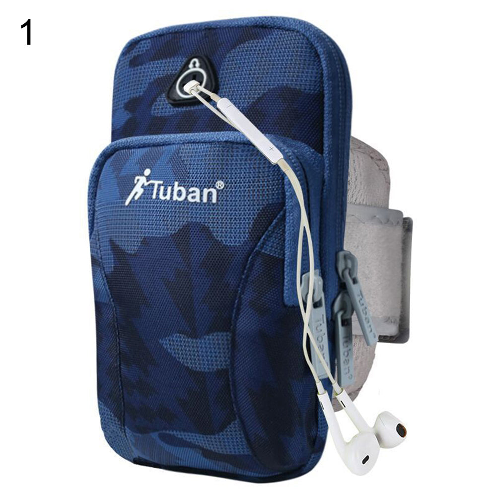 Sport Fitness Running Wrist Armband Bag Phone Holder Pouch with Earphone Hole