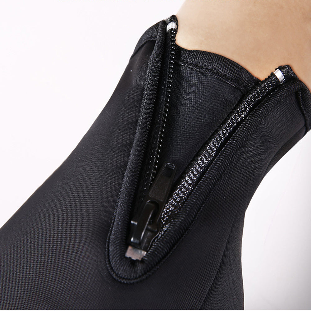 Outdoor Cycling Skiing Full Finger Zipper Winter Warm Unisex Touch Screen Gloves