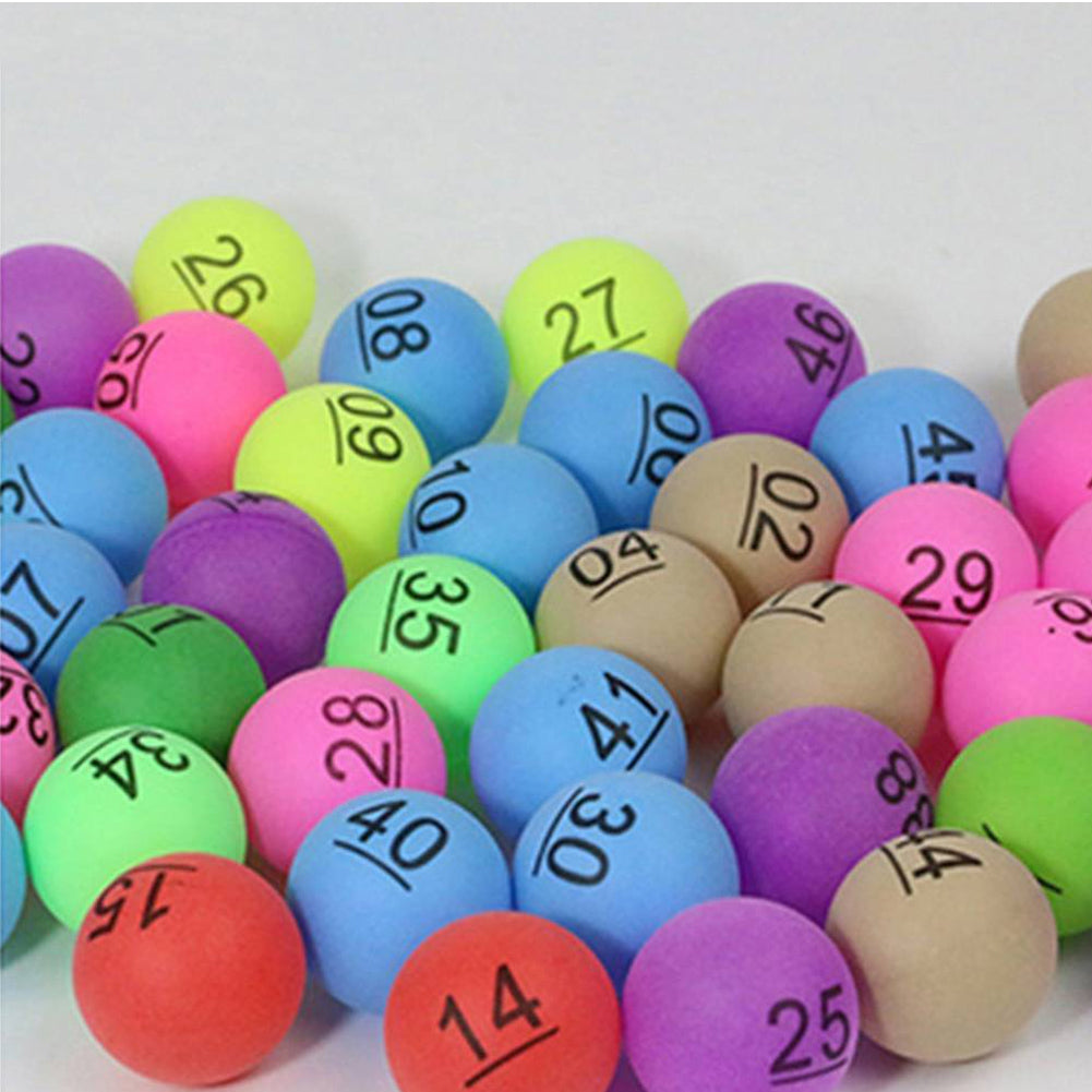 50Pcs Number 1-200 Assorted Color Lucky Dip Gaming Lottery Ping Pong Balls