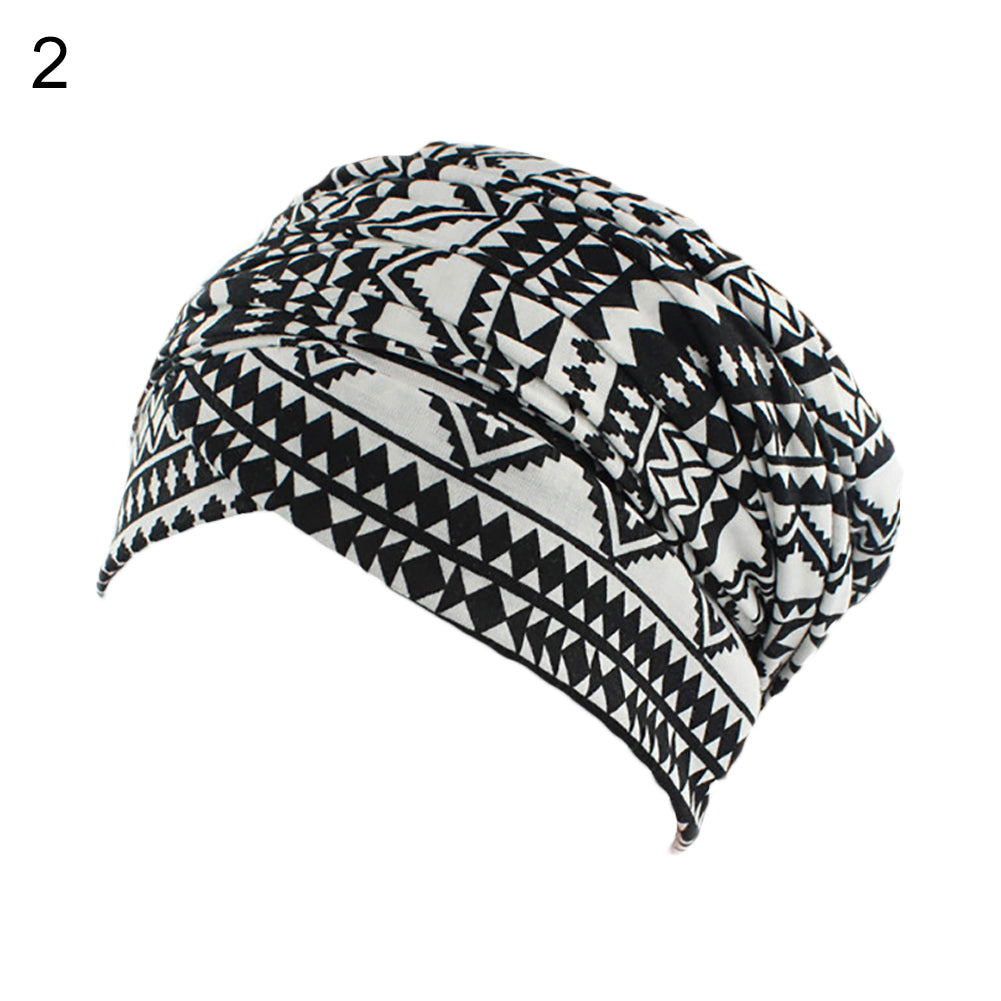 Fashion Printed Women Muslim Hijab Turban Elastic Cotton Head Wrap Hat Headscarf