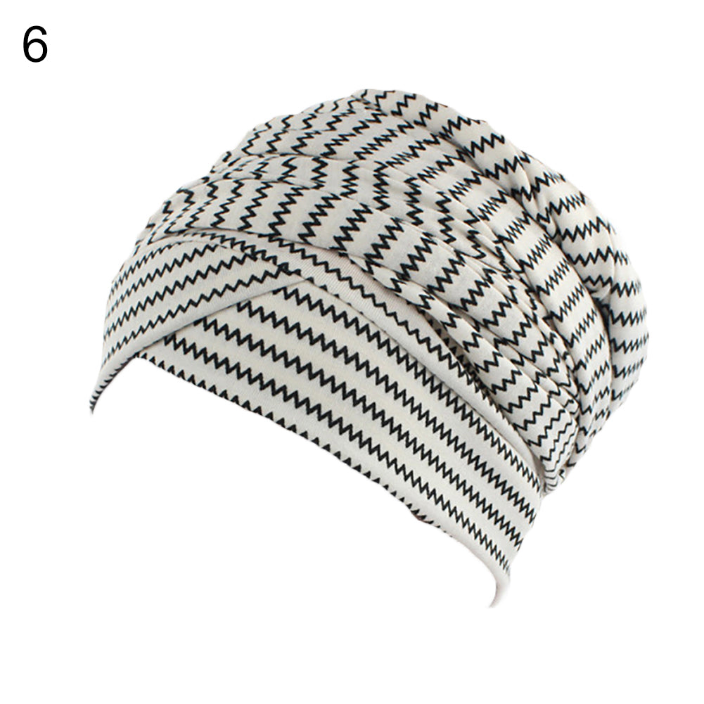 Fashion Printed Women Muslim Hijab Turban Elastic Cotton Head Wrap Hat Headscarf
