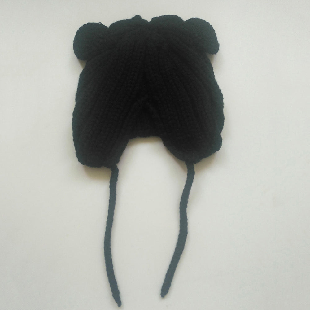 Bear Ears Cute Baby Hat Newborn Beanie Winter Warm Solid Color Knitted Cap