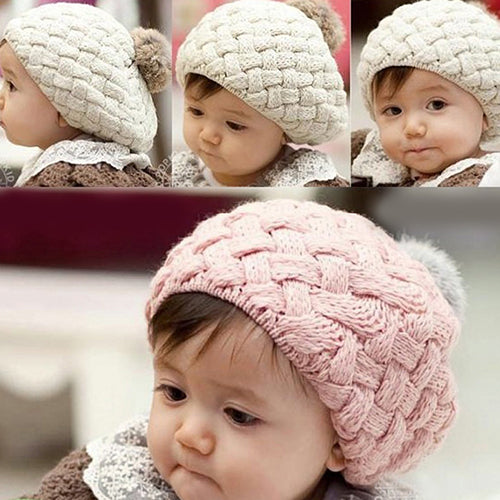Cute Baby Infant Girls Boys Toddler Winter Warm Knitted Crochet Hat Beanie Cap
