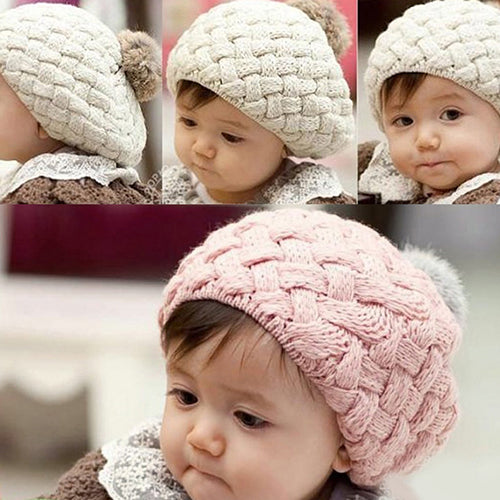 Cute Baby Infant Girls Boys Toddler Winter Warm Knitted Crochet Hat Beanie Cap