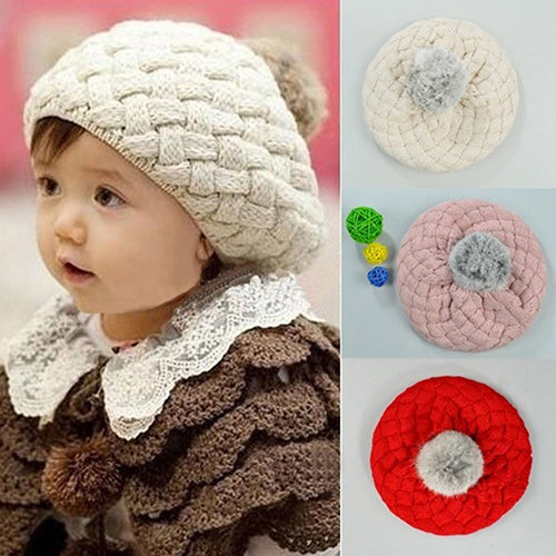 Cute Baby Infant Girls Boys Toddler Winter Warm Knitted Crochet Hat Beanie Cap