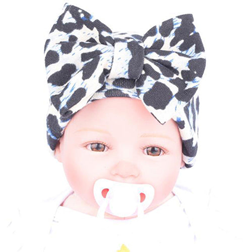 Newborn Baby Toddler Boy Girl Leopard Pattern Bowknot Hat Fashion Headband