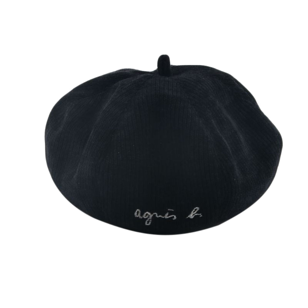 Letter Design Kids Adult Autumn Winter Soft Warm Unisex Round Cap Beret Hat