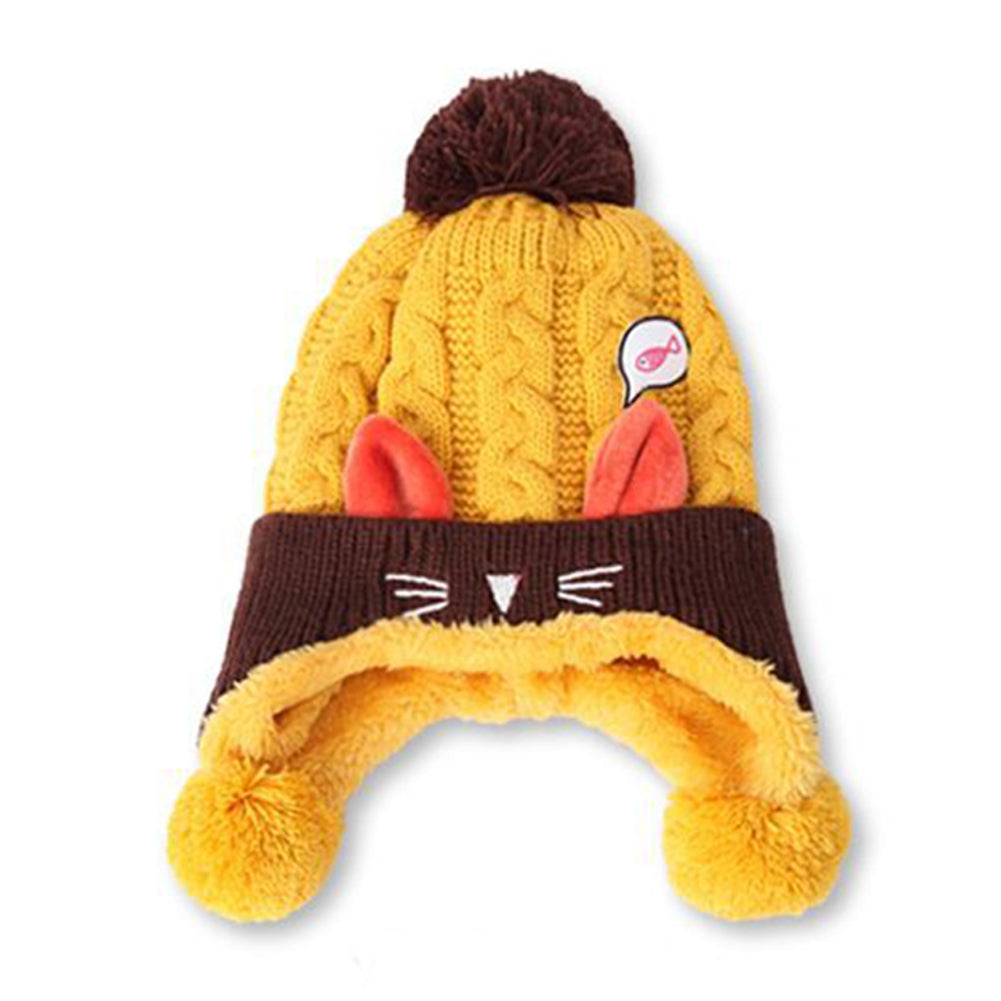 Lovely Cat Fish Baby Boys Girls Warm Soft Winter Knitting Beanie Crochet Cap Hat