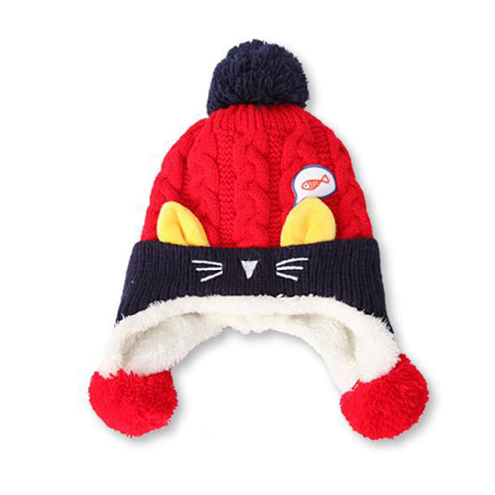 Lovely Cat Fish Baby Boys Girls Warm Soft Winter Knitting Beanie Crochet Cap Hat