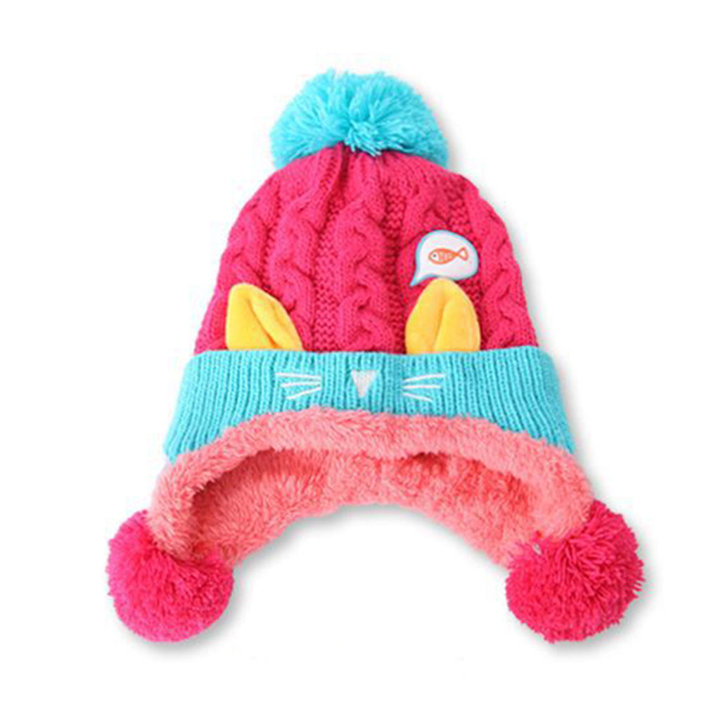 Lovely Cat Fish Baby Boys Girls Warm Soft Winter Knitting Beanie Crochet Cap Hat