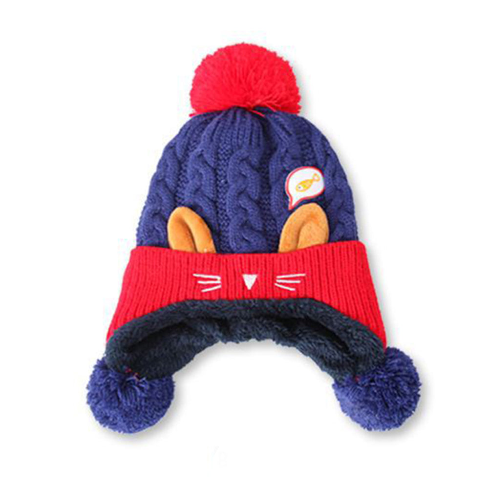 Lovely Cat Fish Baby Boys Girls Warm Soft Winter Knitting Beanie Crochet Cap Hat