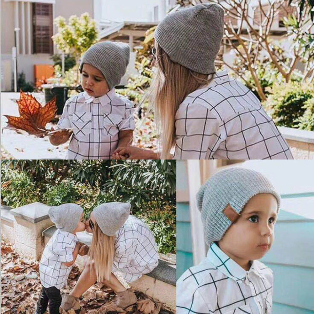 Stylish Knitted Elastic Beanie Cap Children Kids Autumn Winter Soft Warm Hat