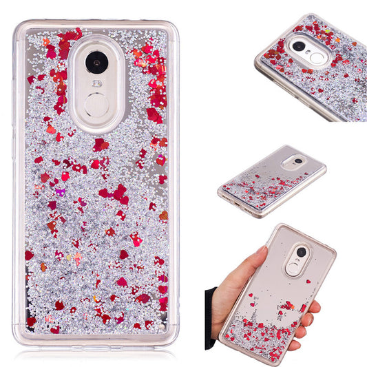 Cover For Xiaomi Redmi 4X Case Quicksand Flash Glitter Powder Mirror Hard Mobile phone Cases Covers For Xiaomi Redmi 4