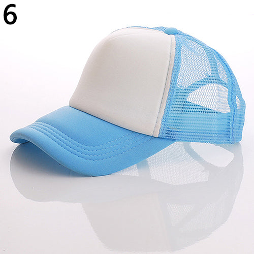Unisex Attractive Baseball Cap Trucker Mesh Blank Visor Adjustable Sun Hat