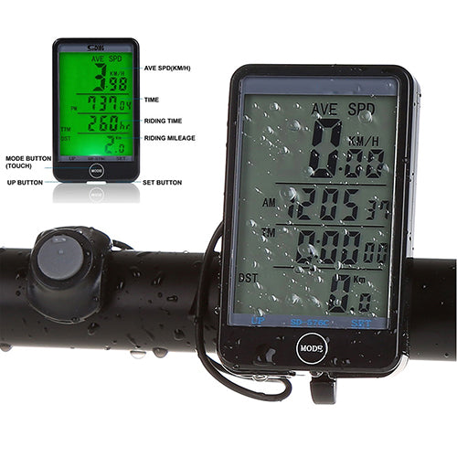 MTB Bike Bicycle Cycling Computer Odometer LCD Backlight Dispaly Speedometer