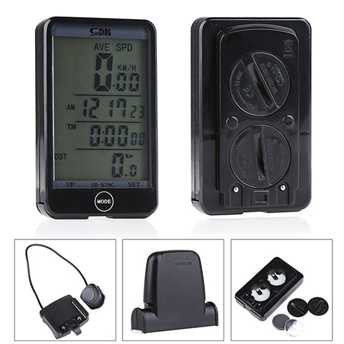 MTB Bike Bicycle Cycling Computer Odometer LCD Backlight Dispaly Speedometer