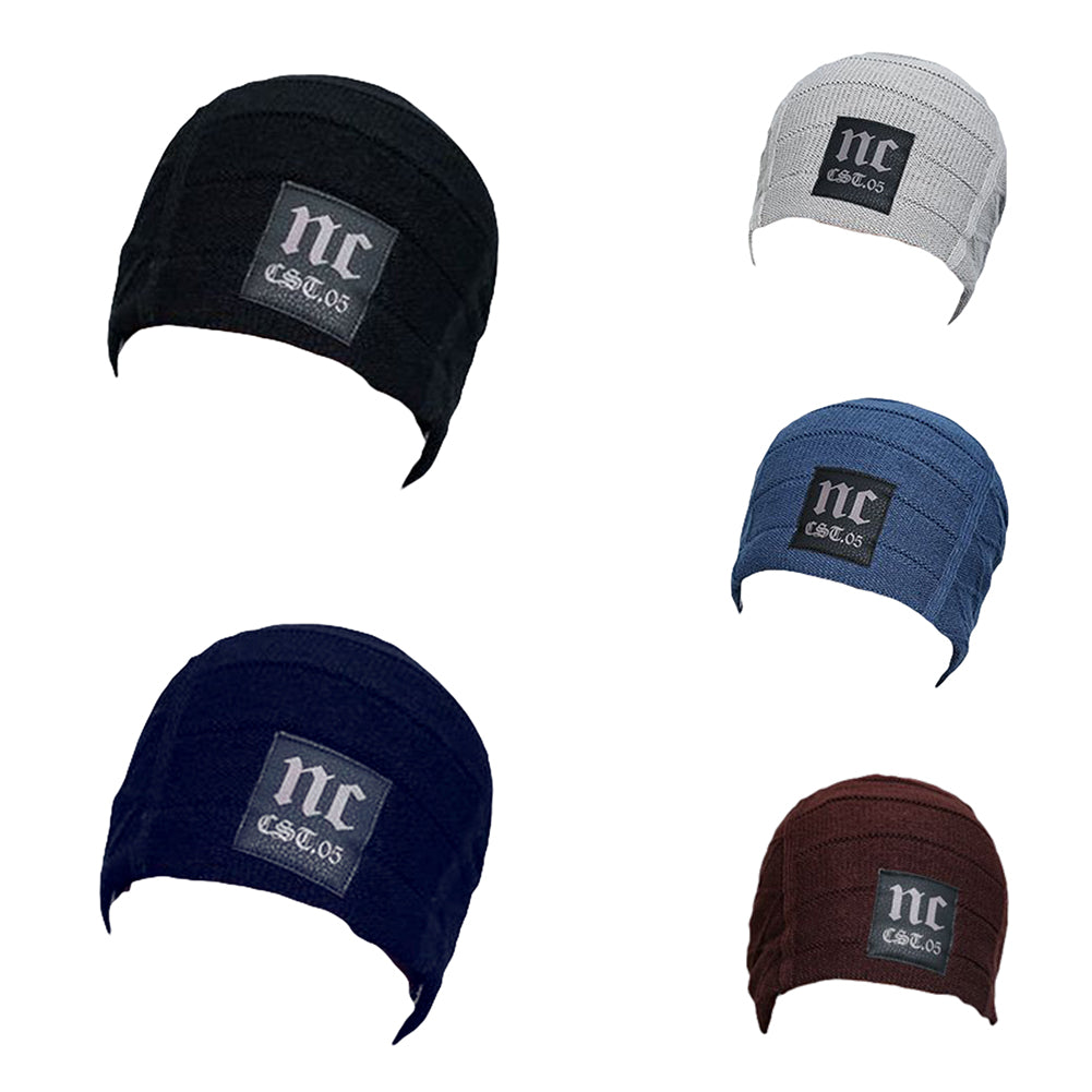 Men's Fashion Knit Crochet Baggy Beanie Hat Winter Warm Cap for Outdoor Riding