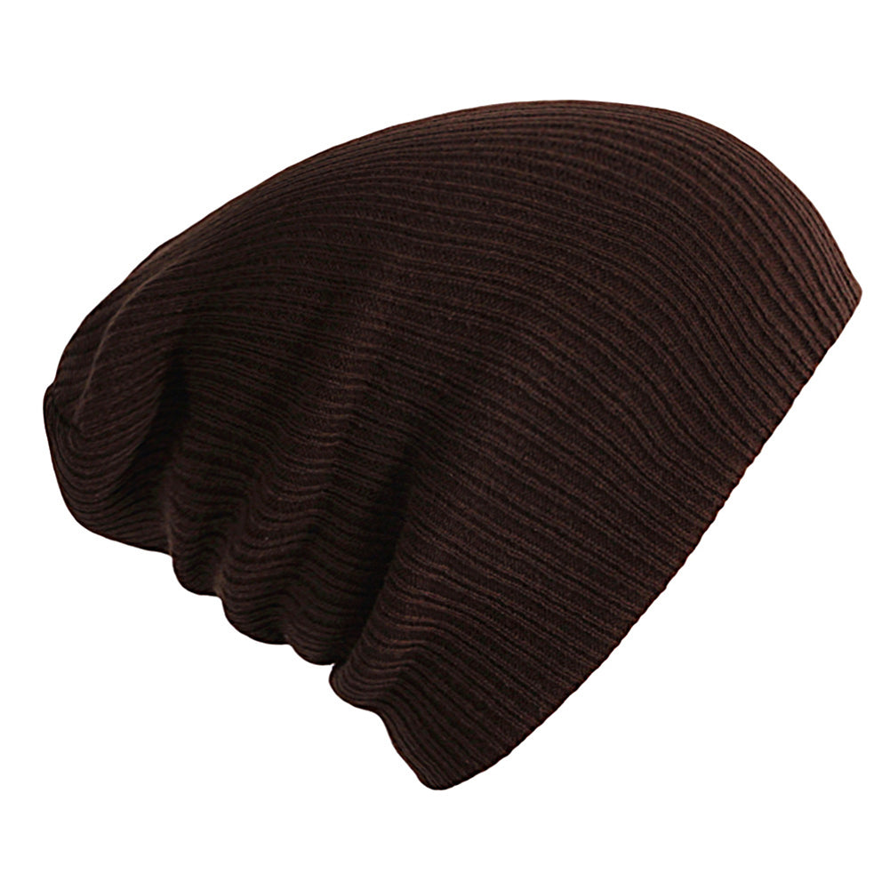 Solid Color Ribbed Elastic Unisex Winter Autumn Knitted Hat Warm Beanie Cap