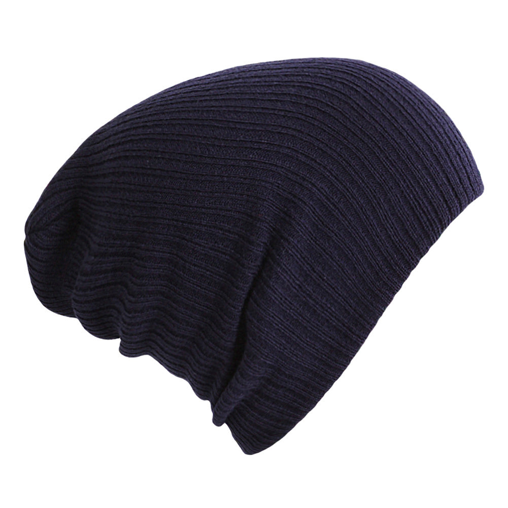 Solid Color Ribbed Elastic Unisex Winter Autumn Knitted Hat Warm Beanie Cap