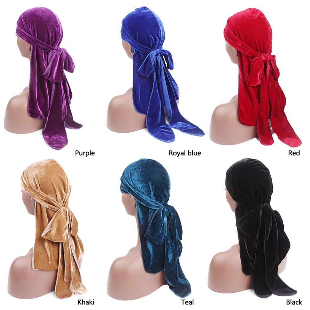 Velvet Unisex Hair Loss Cancer Chemo Hat Muslim Beanie Turban Head Wrap Cap