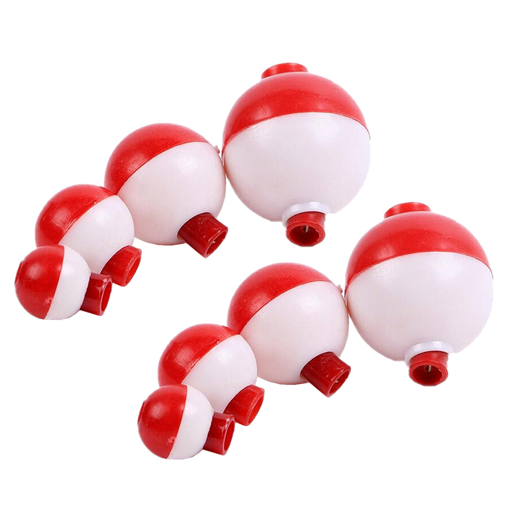 8Pcs/Set 4 Sizes Plastic Sea Fishing Round Float Bobbers Drift Bait Indicator