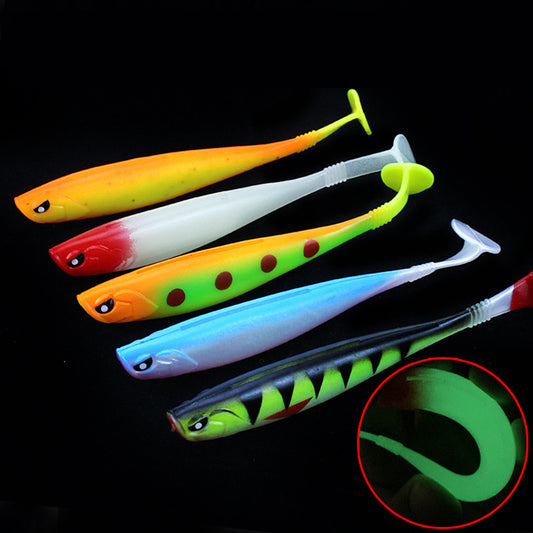 12cm 10g Simulation Fish T-shape Tail Bait Outdoor Fishing Soft Lure Tackle Tool