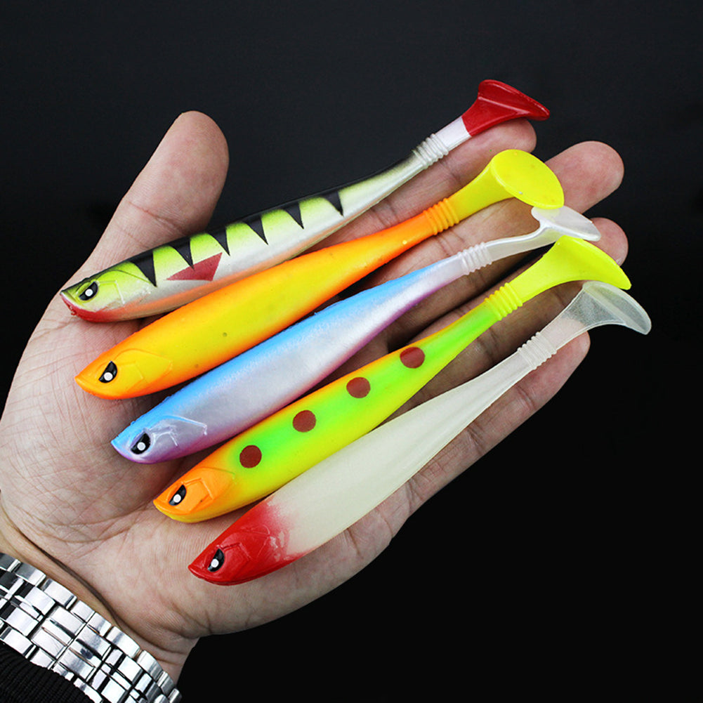 12cm 10g Simulation Fish T-shape Tail Bait Outdoor Fishing Soft Lure Tackle Tool