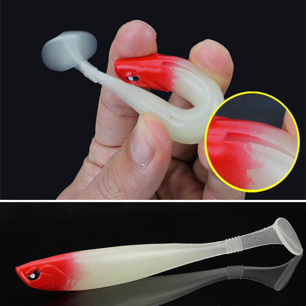 12cm 10g Simulation Fish T-shape Tail Bait Outdoor Fishing Soft Lure Tackle Tool