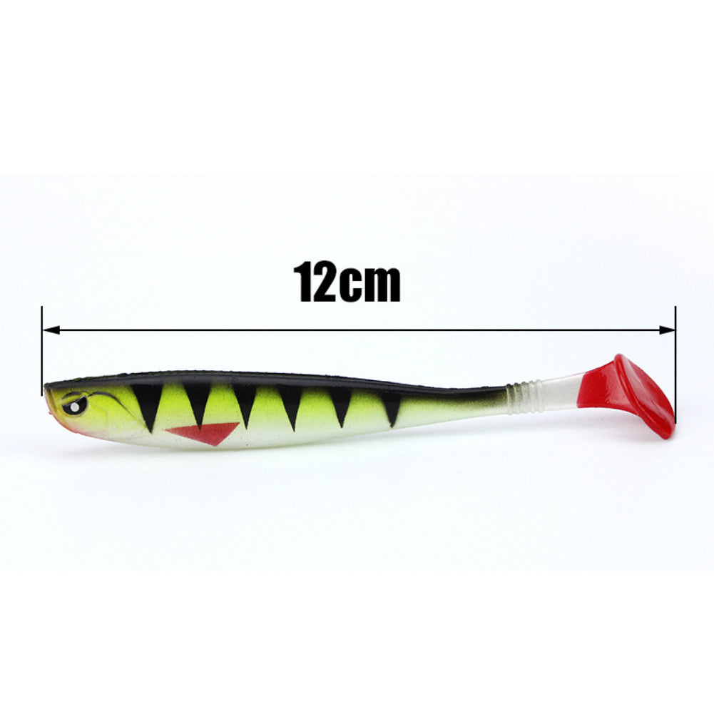 12cm 10g Simulation Fish T-shape Tail Bait Outdoor Fishing Soft Lure Tackle Tool