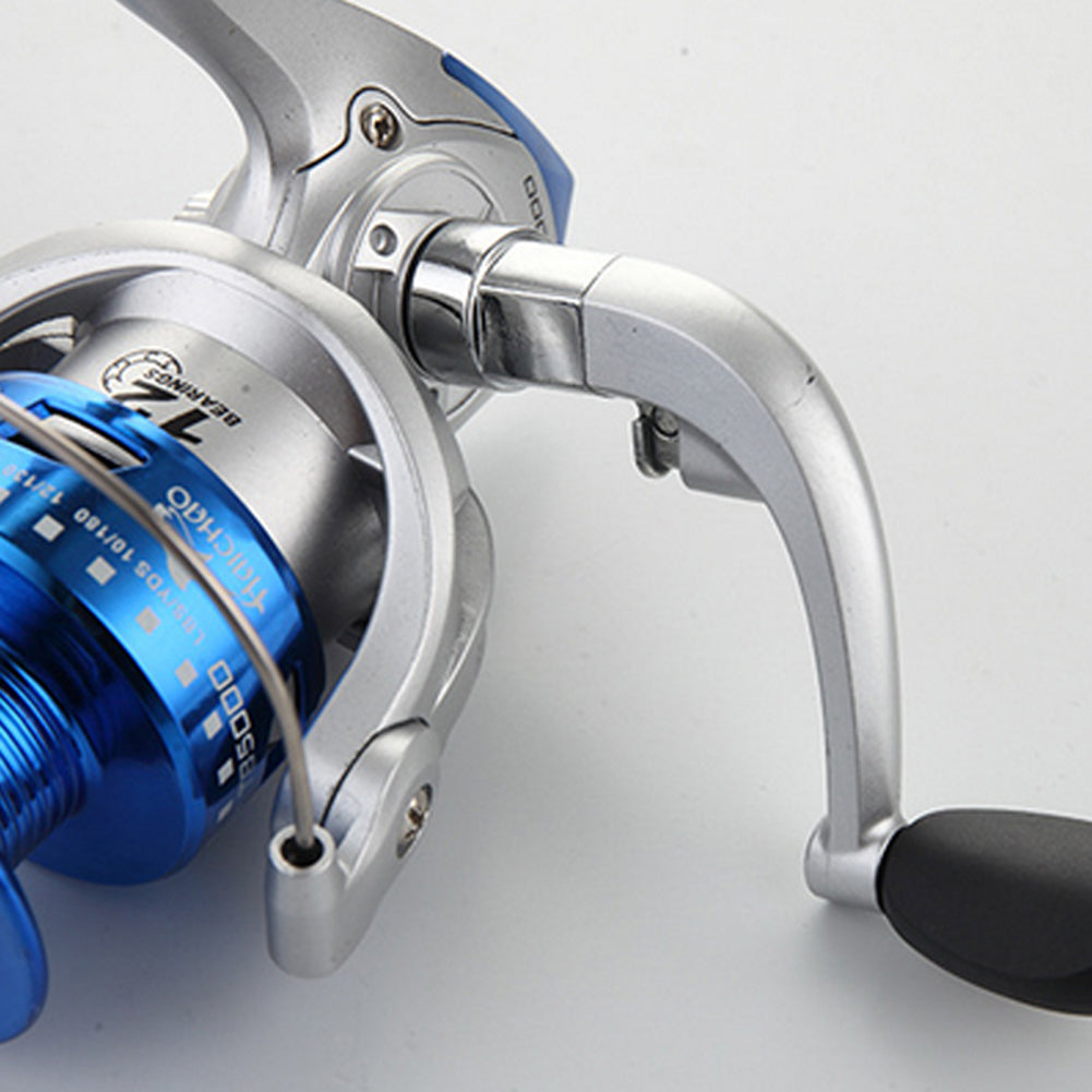 12 Ball Bearings Foldable Handle Left/Right Hand Fishing Rocker Spinning Reel