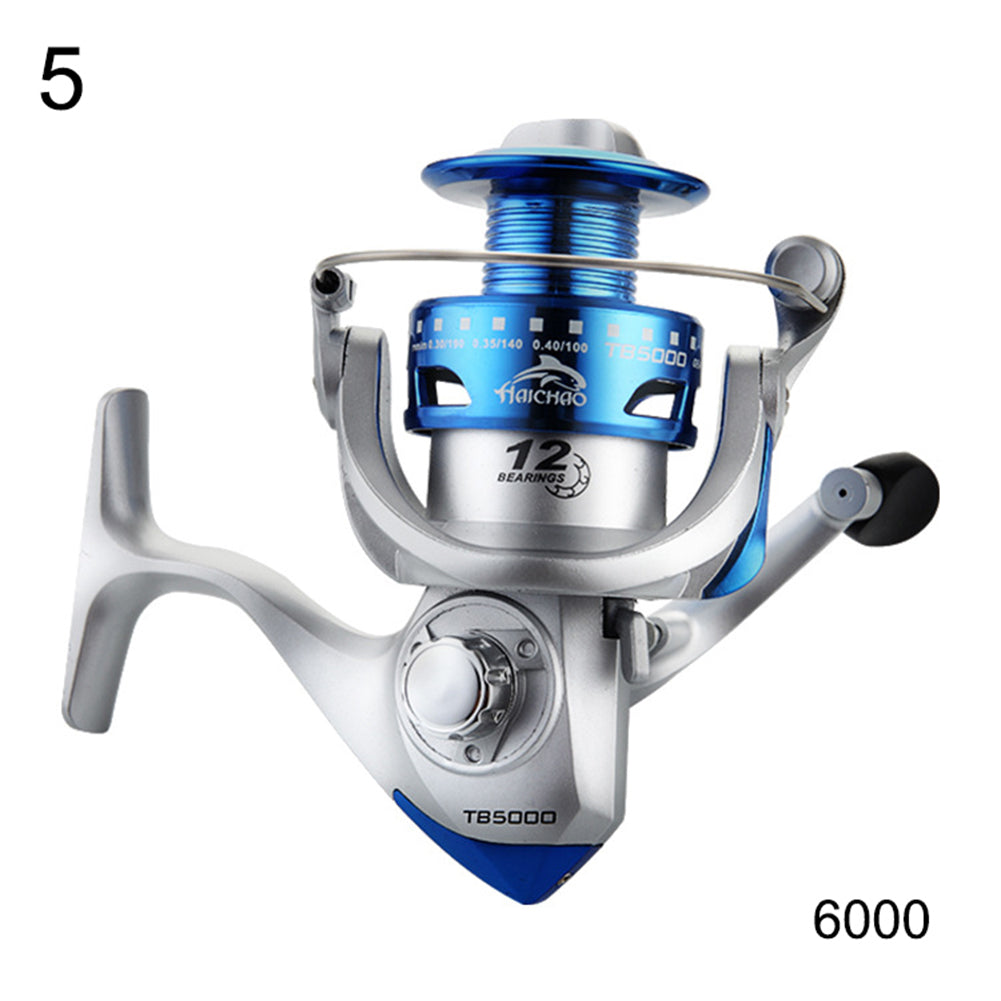 12 Ball Bearings Foldable Handle Left/Right Hand Fishing Rocker Spinning Reel