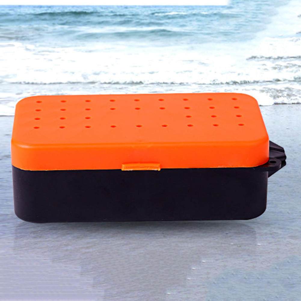 Portable Earthworm Red Worm Fishing Bait Tackle Alive Lure Storage Case Box